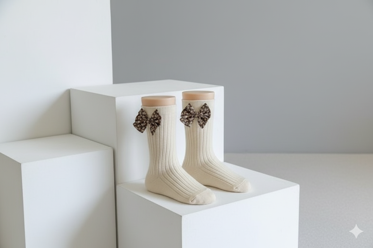 Vestido para niñas decorado con flores, con bolso a juego, calcetas y accesorios para el cabello