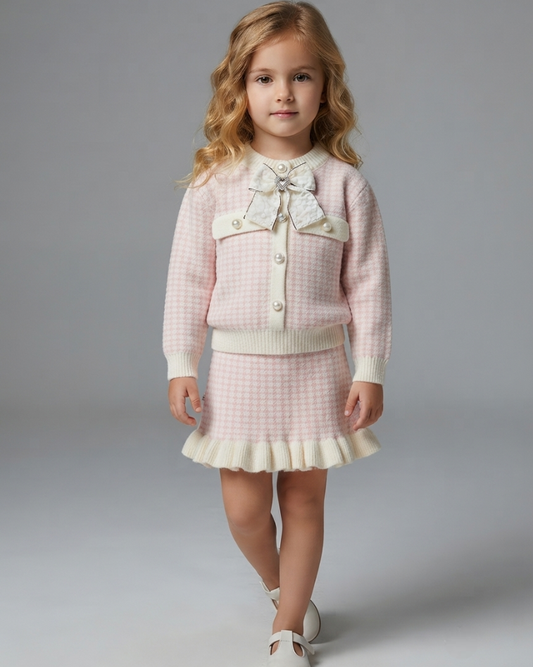 Conjunto Niña Elegante 2 Piezas Falda y Chaqueta