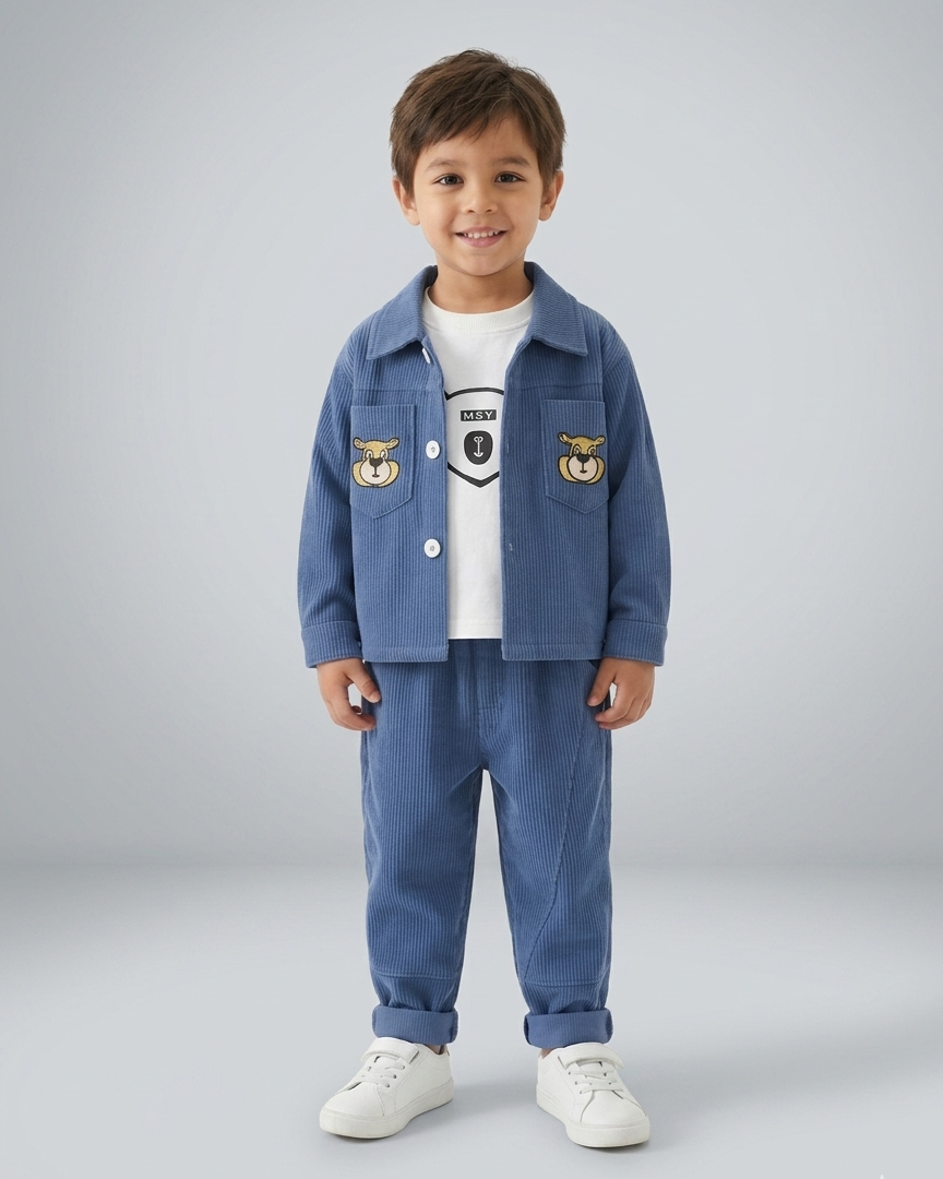 Conjunto  invierno terciopelo 2 piezas niño con chaqueta y pantalón en España