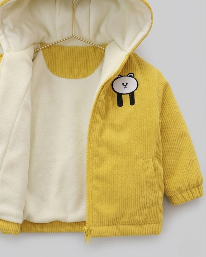 Chaqueta Bebé Invierno Acolchada  Capucha Osito