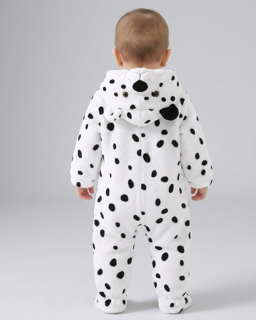 Mono de invierno bebé niño con capucha de animal – pijama infantil de felpa suave en España