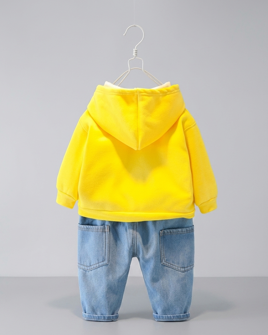 Conjunto niño 2 piezas sudadera con capucha y pantalón vaquero estilo King en España