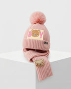 Conjunto de gorro y bufanda de invierno para niños – Calidez de lana y diseño cómodo.