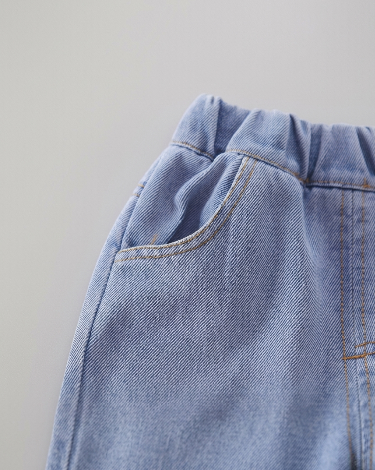 Conjunto niña 3 piezas invierno: camisa manga larga, chaleco de lana y pantalón vaquero en España