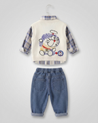 Conjunto bebé 3 piezas ropa bebé invierno: cárdigan de lana, camiseta manga larga y pantalón vaquero para niño  en España
