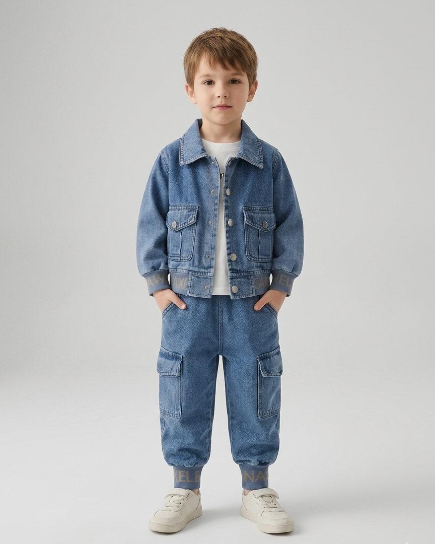 Conjunto infantil denim 3 piezas (chaqueta vaquera, camiseta interior y pantalón vaquero)  ropa infantil niño  en España