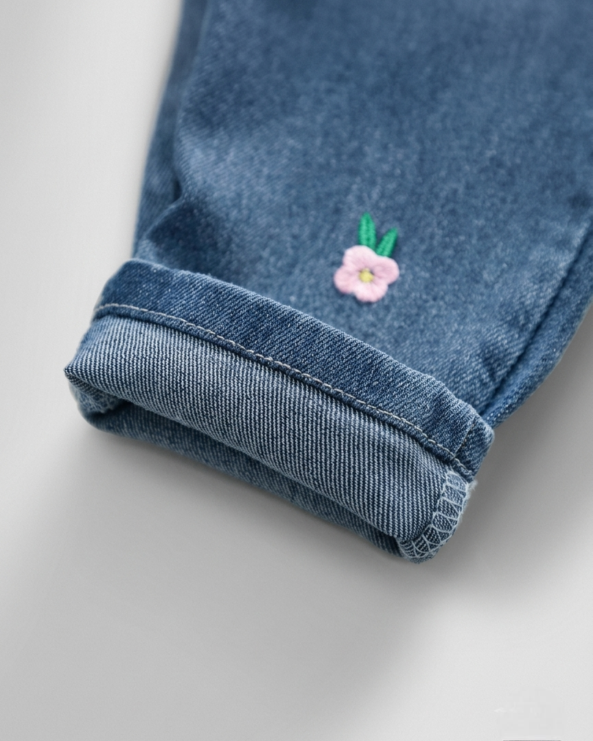 Conjunto niña 2 piezas con bordado de flores 3D otoño invierno,destacada para looks elegantes y sencillos en España