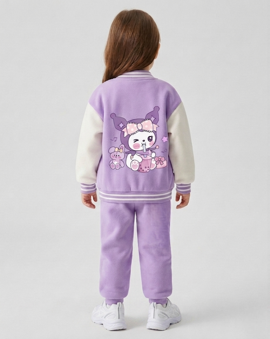 Conjunto niña invierno ropa infantil con dibujos animados chaqueta y pantalón con forro cálido en España