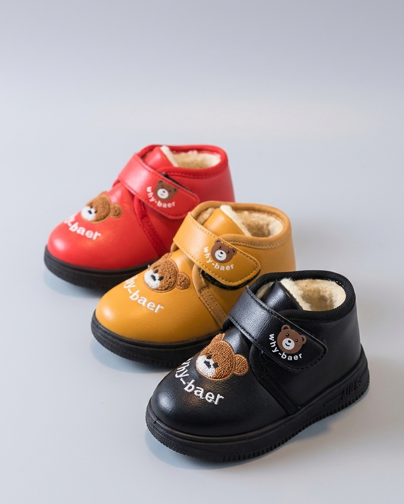 Botas de invierno cálidas con suave pelo y material de cuero impermeable. en España
