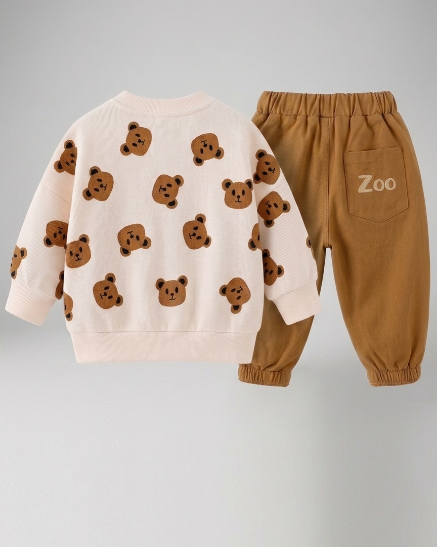 Cómodo conjunto de dos piezas: sudadera y pantalón cómodo de algodón.