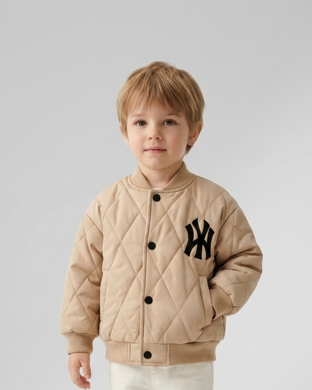 Chaqueta de invierno acolchada para niños y niñas con forro cálido y cremallera en España