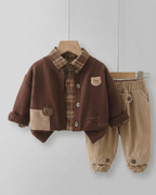 Conjunto niño invierno 3 piezas cálido (camisa, suéter de punto y pantalón) ropa infantil otoño invierno en España