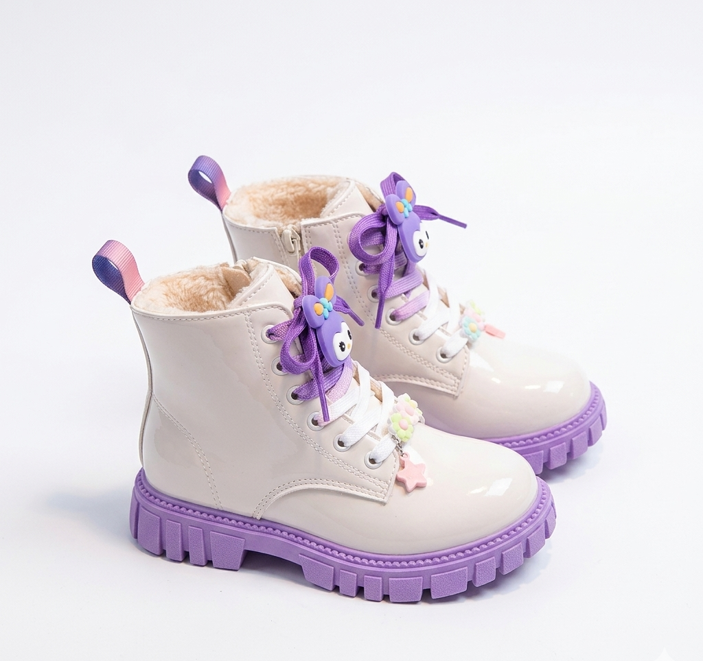 Bota de invierno para niña con diseño moderno y brillante en España