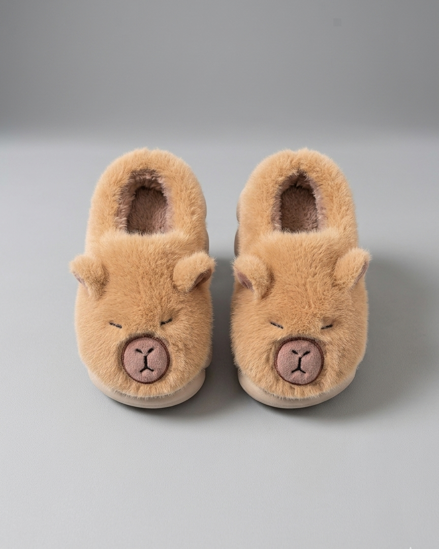 Pantuflas de invierno cálidas con diseño de oso para niños en España