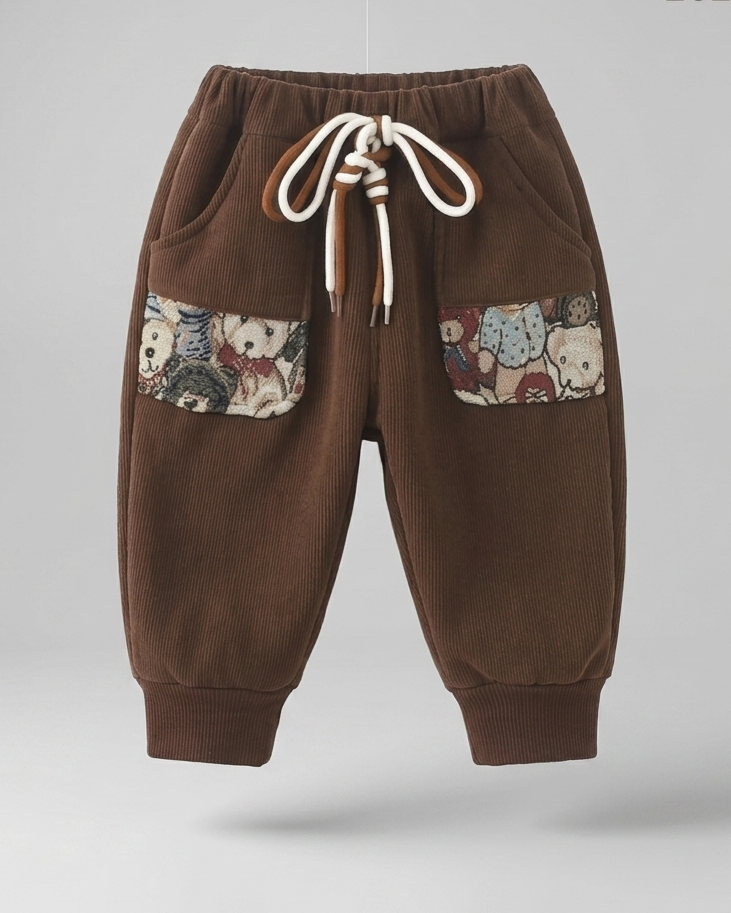 Conjunto ropa bebé invierno 2 piezas: chaqueta acolchada con capucha y pantalón elástico infantil con bolsillos panda en España