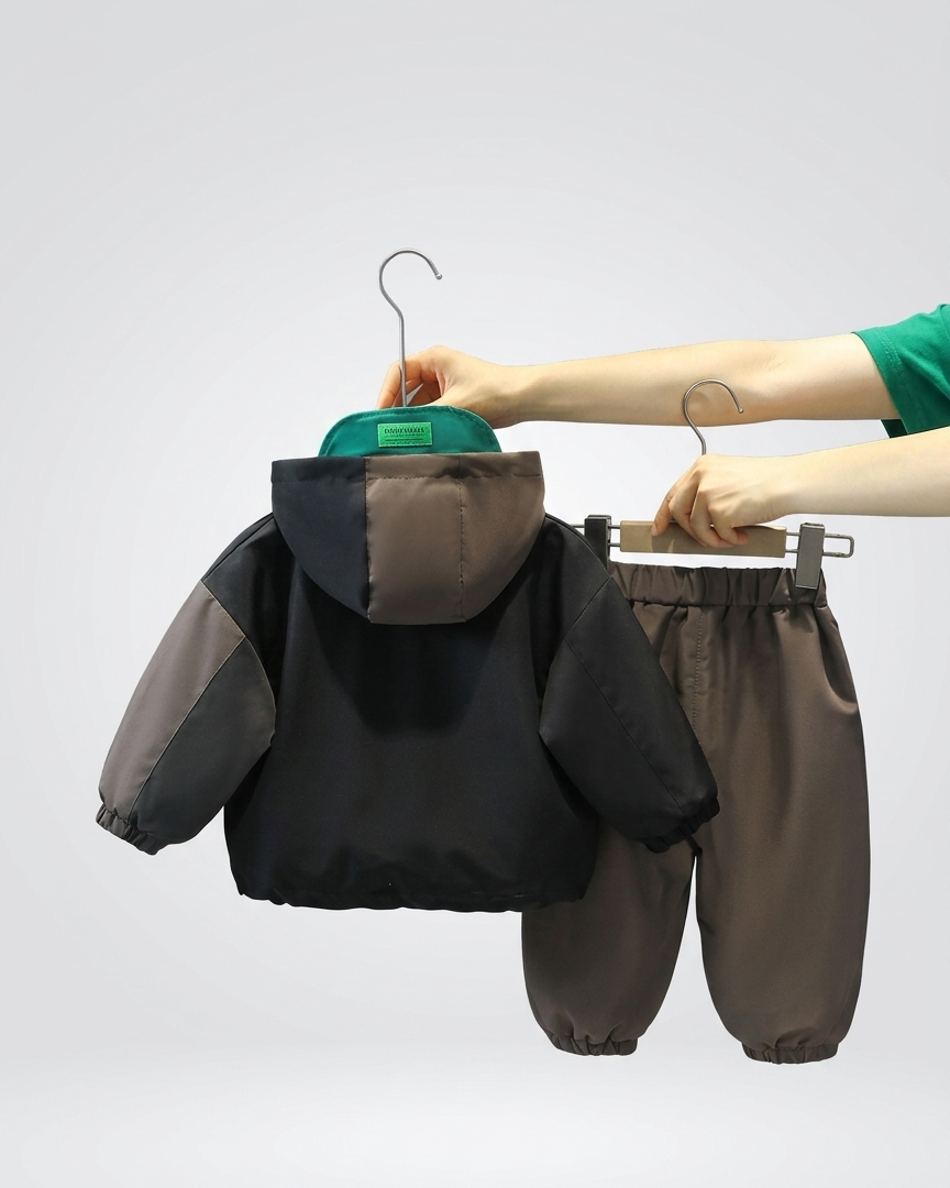 Conjunto bebé invierno acolchado con diseño de oso ropa 2 piezas (chaqueta y pantalón)Ideal para clima otoñal en España