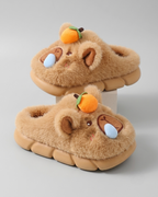 Pantufla de invierno cálida con diseño de dibujos animados en España