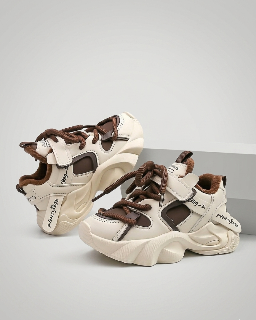 Zapatillas deportivas para niños con suela gruesa y forro de peluche para invierno en España
