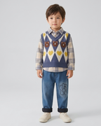 Conjunto niño otoño 3 piezas ropa infantil con chaleco oso y vaqueros en España