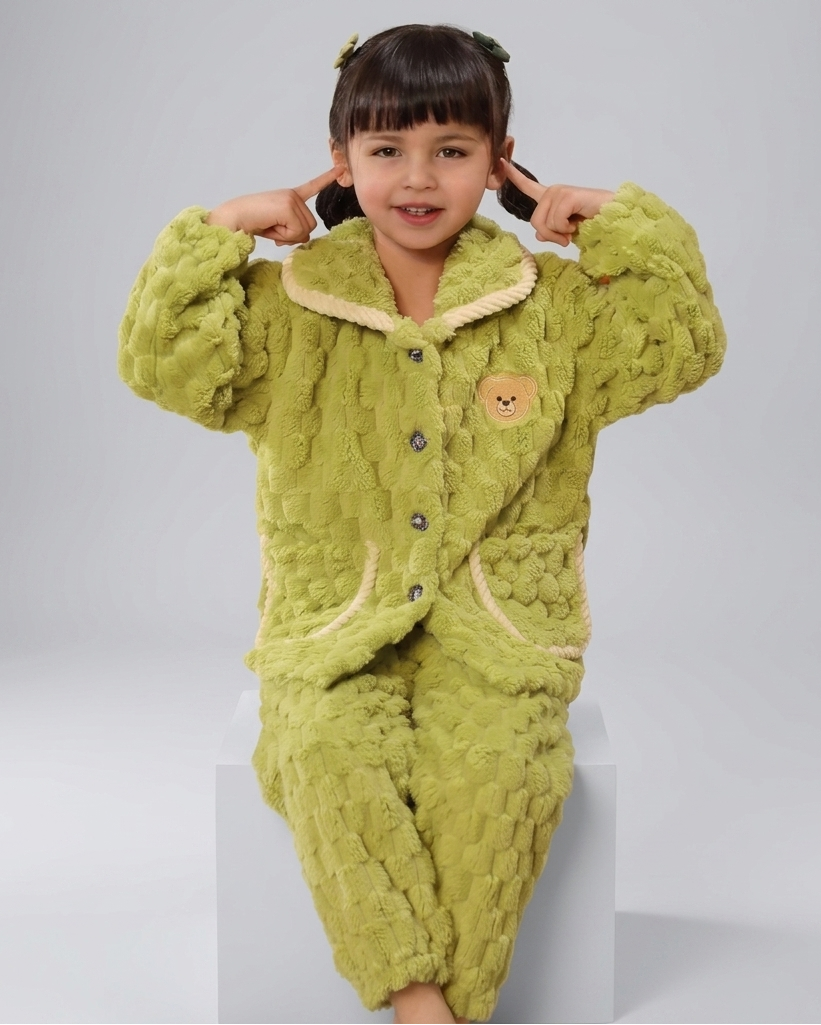 Pijamas de invierno para niños 2 piezas de felpa cálida conjunto pijama infantil invierno en España