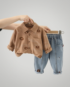 Conjunto niño invierno ropa bebé 2 piezas sudadera manga larga y pantalón vaquero en España