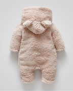 Conjunto de invierno niño sherpa Teddy Bear con capucha de orejitas y forro cálido outfit niño 