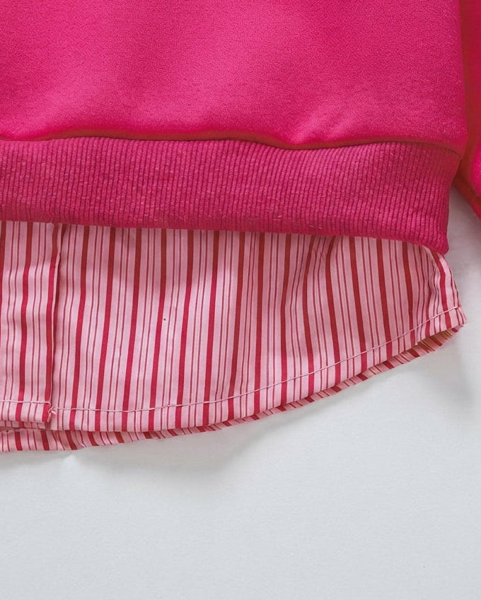 Conjunto Niña Bordado Floral 2 Piezas Elegante Rosa