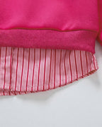Conjunto Niña Bordado Floral 2 Piezas Elegante Rosa