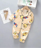 Pijamas infantiles con estampado de pato y sandalias ligeras de diseño elástico
