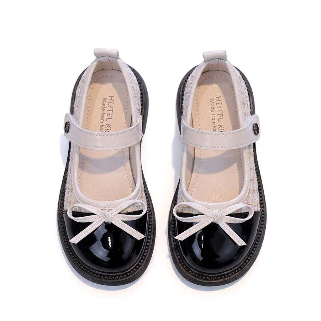Zapato para niña con diseño brillante y lazada elegante en España