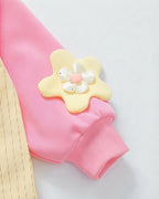 Conjunto Niña Flores 3D 3 Piezas Infantil Elegante