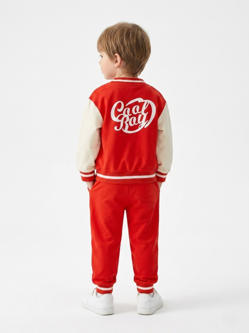 Conjunto deportivo infantil 3 piezas bebé y niño con chaqueta varsity y pantalón cómodo ropa niño en España