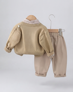 Conjunto para Niño de Punto y Cuadros Estilo Casual Premium