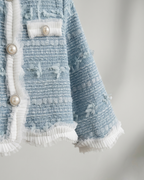 Conjunto niña 2 piezas chaqueta tweed y pantalón vaquero con perlas  en España