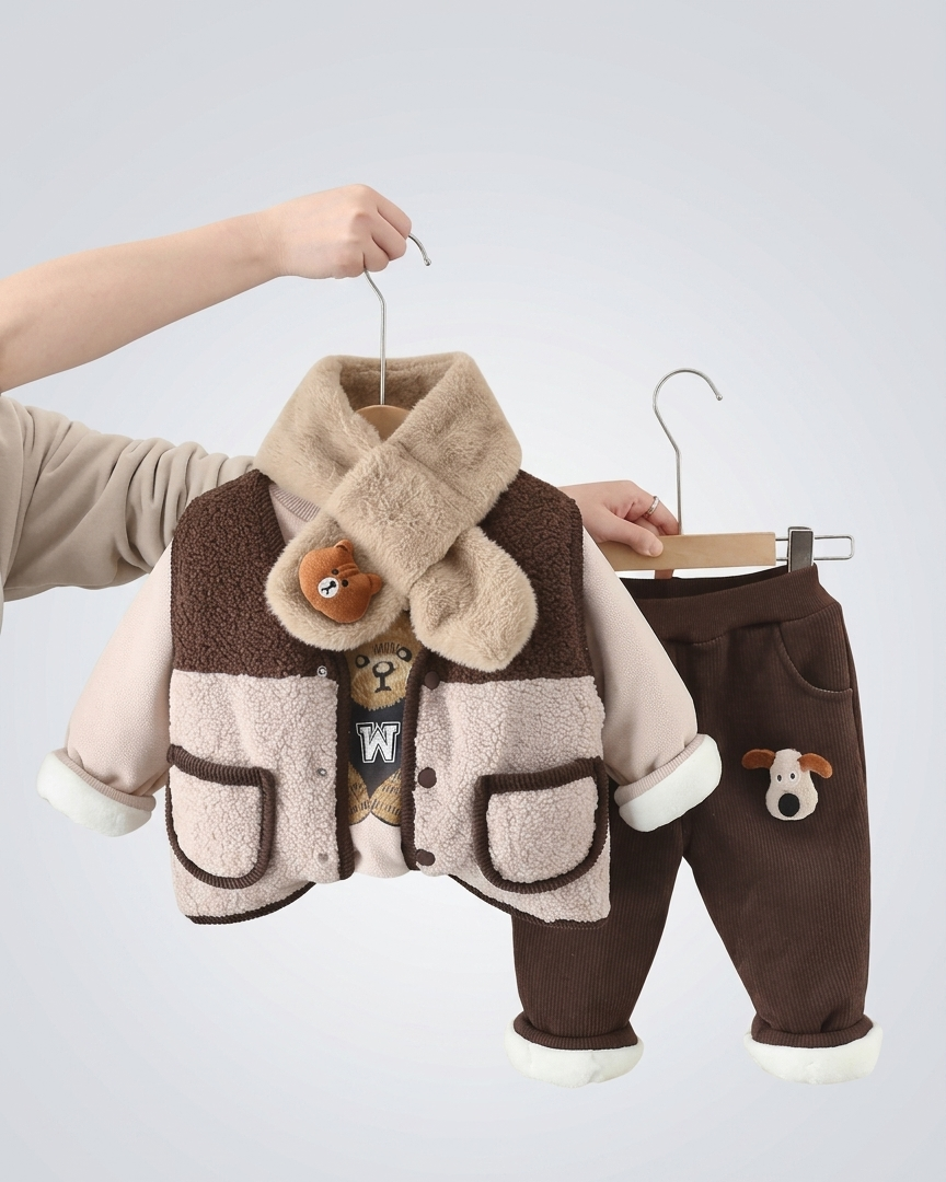 Conjunto bebé invierno 3 piezas (chaqueta, camiseta y pantalón cálido) en España