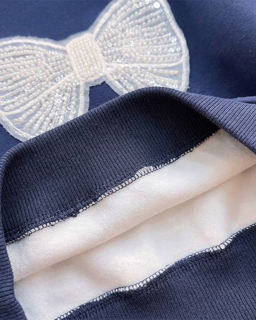 Conjunto niña invierno 2 piezas sudadera con lazo y falda pantalón elegante ropa niña,Ideal para primavera y para clima otoñal en España