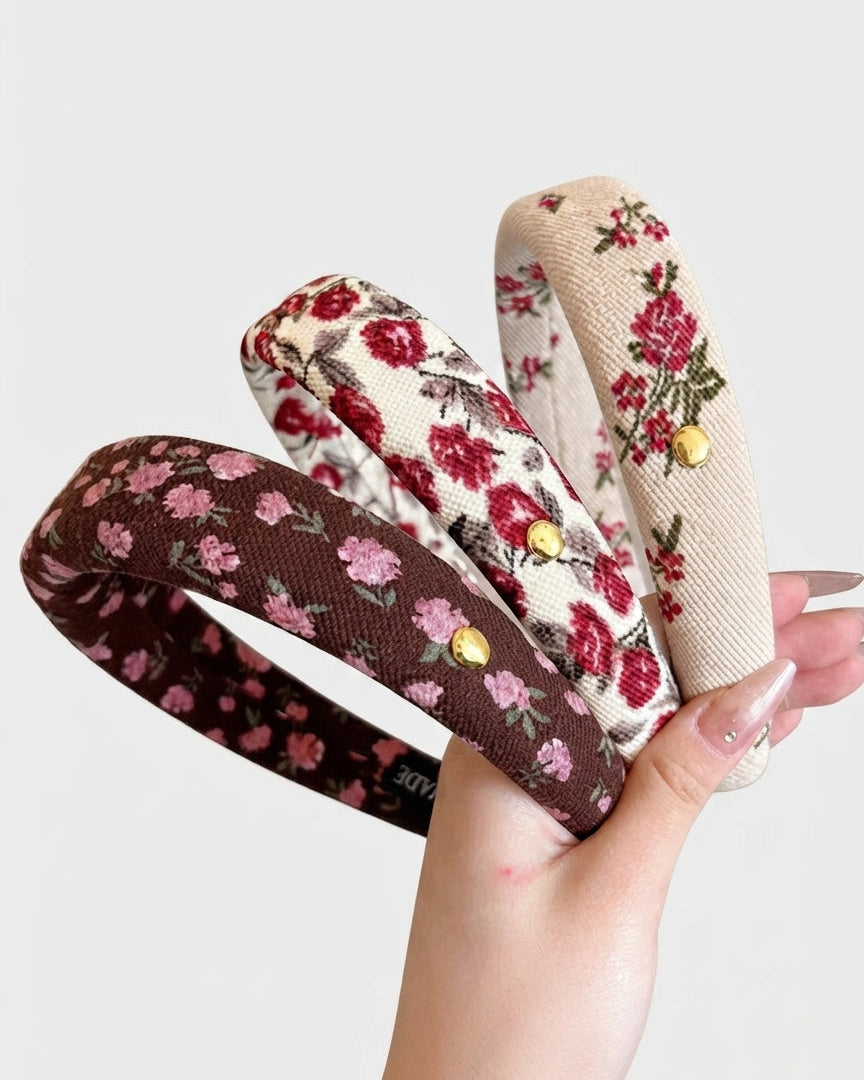 Diademas para niñas con estampados florales elegantes
