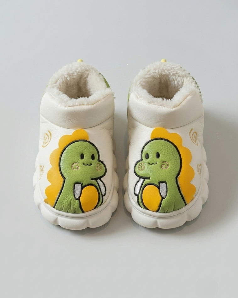 Botas de invierno con forro de piel suave y estampado de dinosaurios en 3D. en España