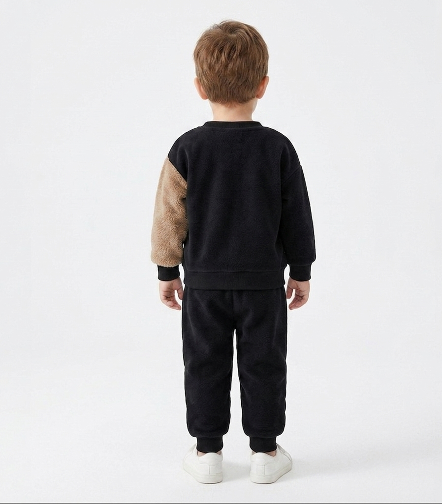 Conjunto bebé invierno terciopelo 2 piezas (chaqueta y pantalón oso 3D) Ideal para primavera en España