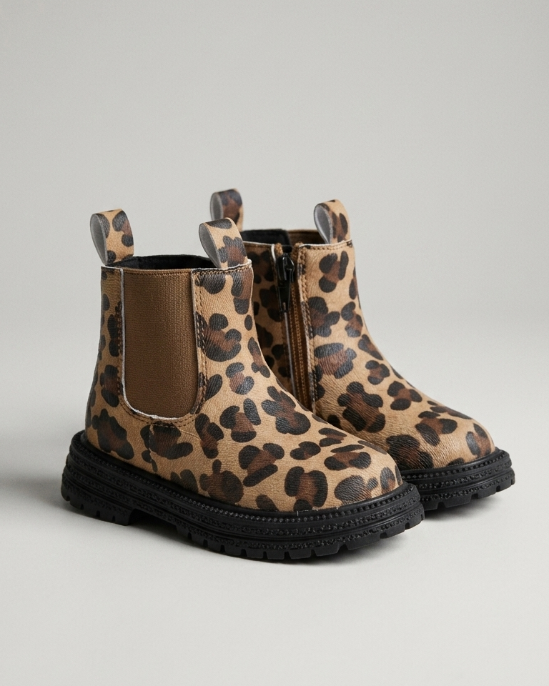 Zapato de invierno con estampado de piel de leopardo en España