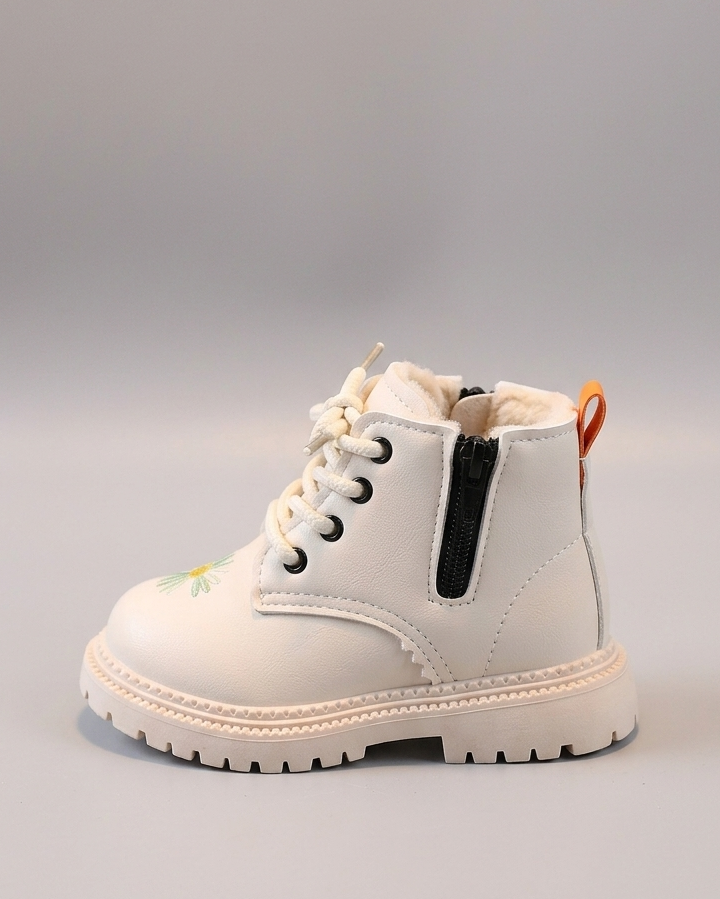 Botas Niña Flores Bordadas Invierno