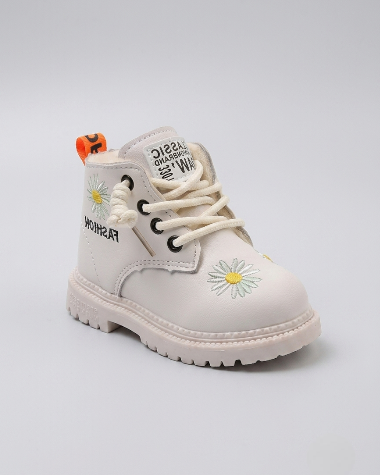 Botas Niña Flores Bordadas Invierno