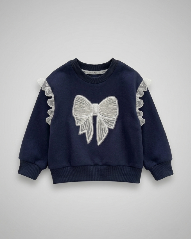 Conjunto niña invierno 2 piezas sudadera con lazo y falda pantalón elegante ropa niña,Ideal para primavera y para clima otoñal en España