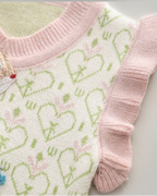 Conjunto niña 3 piezas ropa bebé niña – blusa rosa, chaqueta con conejo y pantalón vaquero con mariposas en España