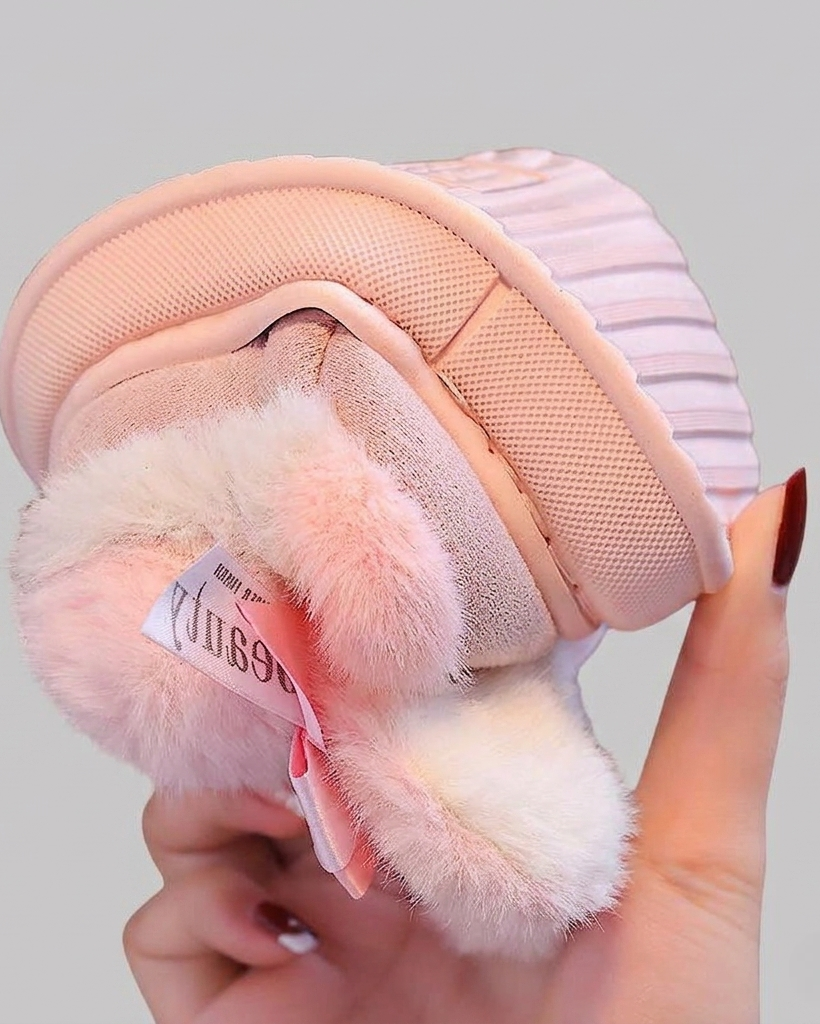 Pantuflas infantil Peluche Pompones Coloridos
