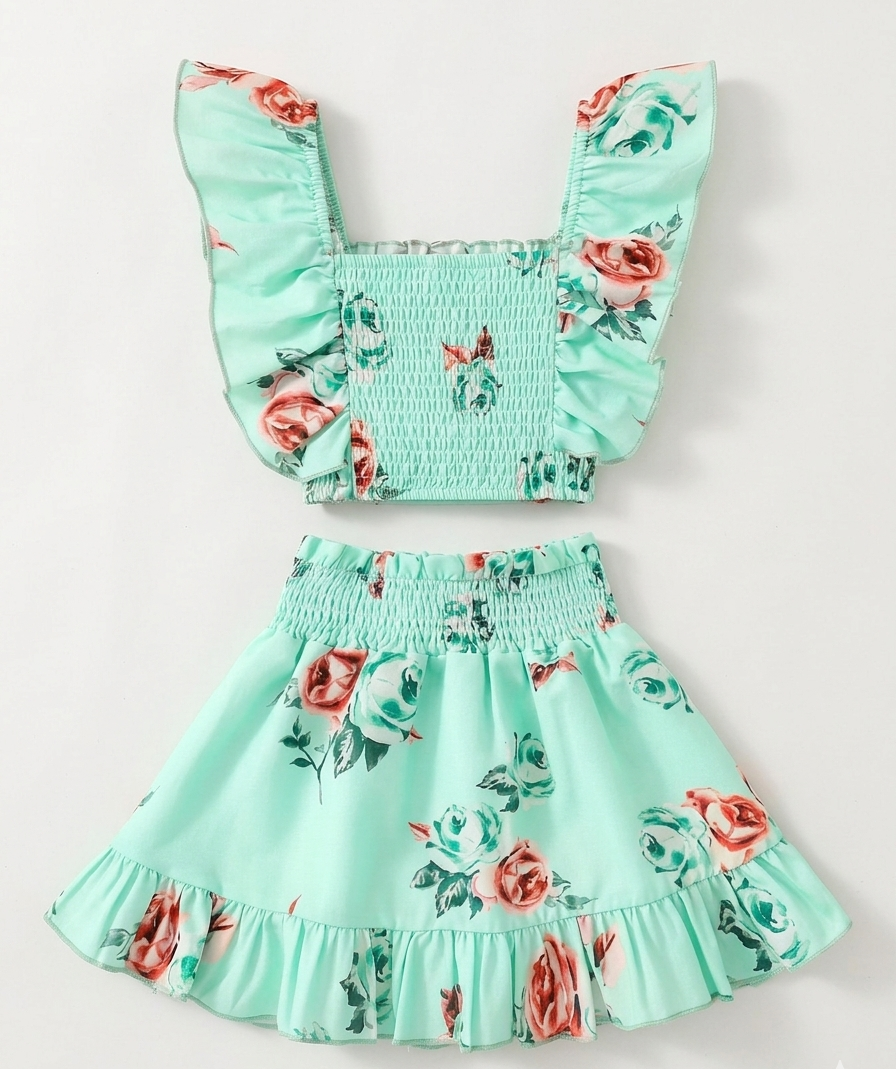 El conjunto menta y rosas que enamora este verano.