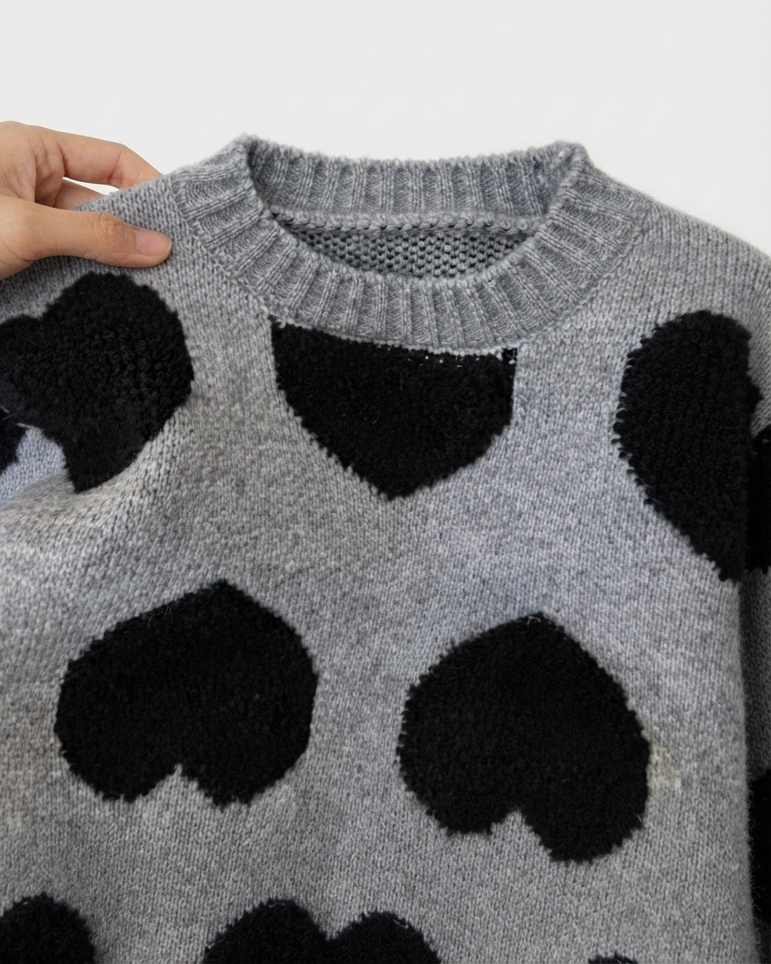 Conjunto Niña Corazones Invierno Moda Infantil