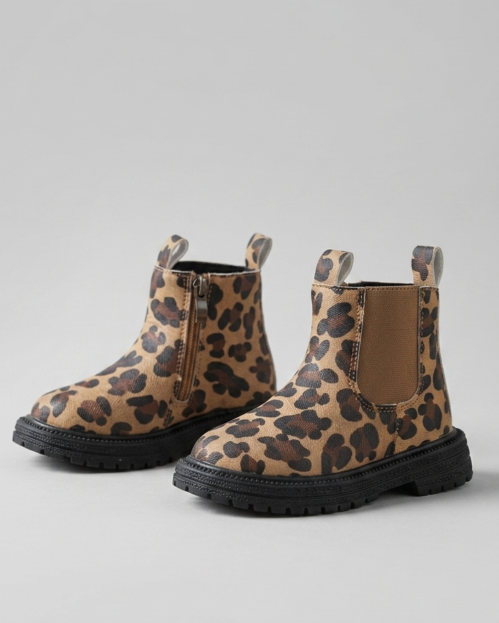 Zapato de invierno con estampado de piel de leopardo en España