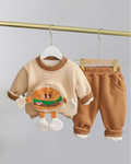 Conjunto bebé invierno de algodón: suéter y pantalón grueso