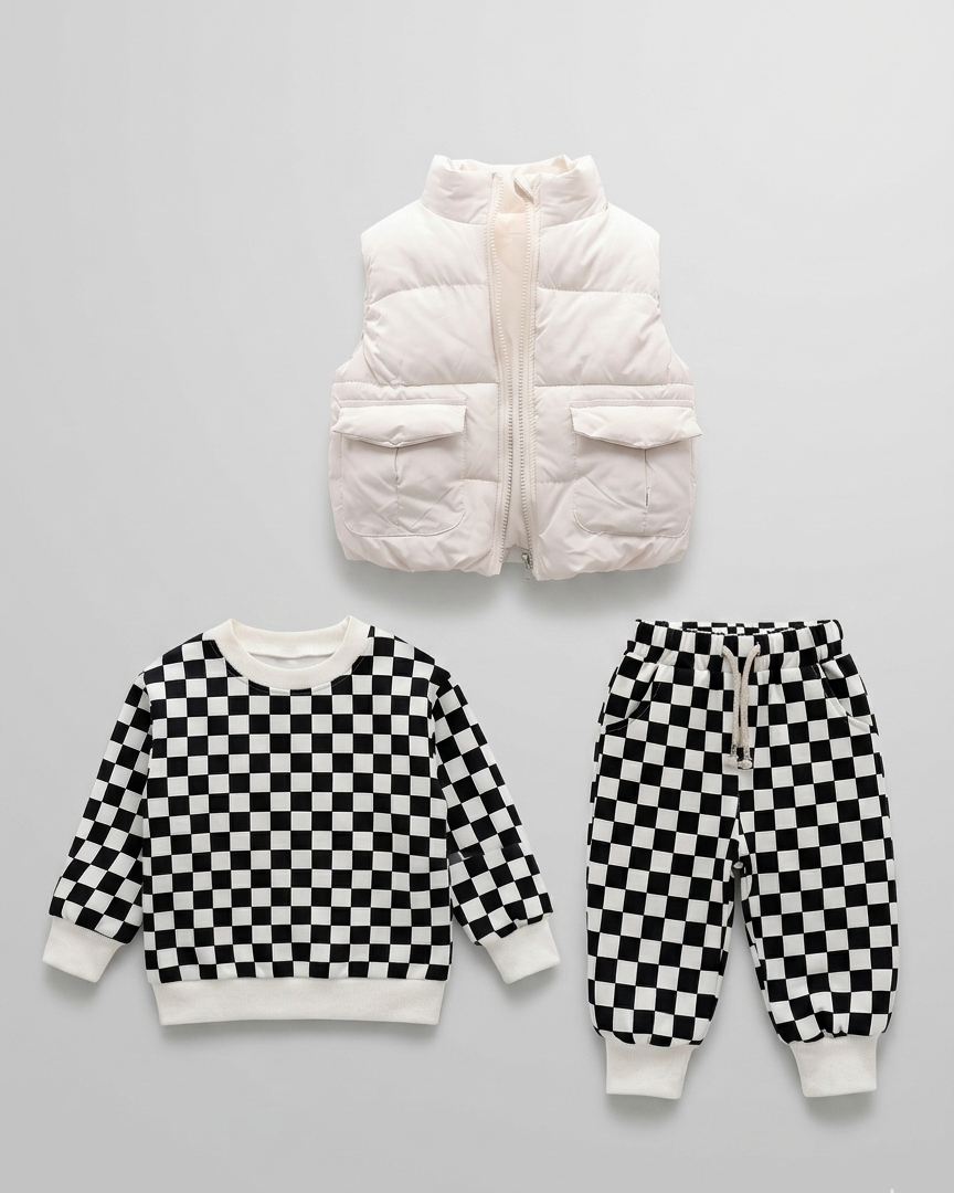 Conjunto bebé invierno 3 piezas niño (chaqueta acolchada, suéter y pantalón) en España